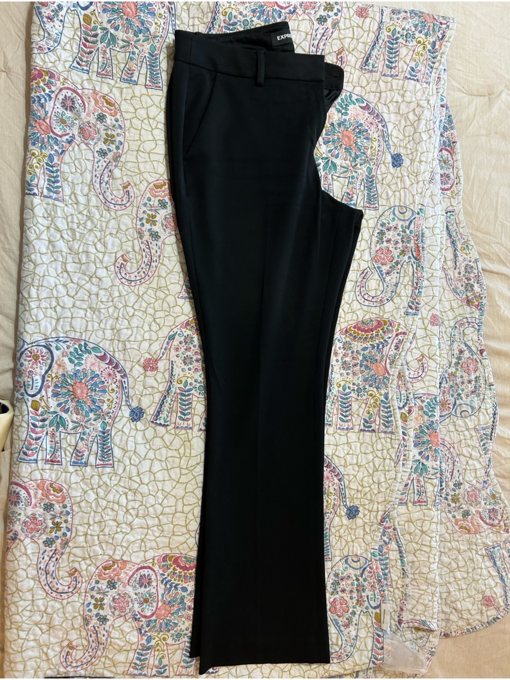 Express Black Straight-Leg Dress Pants 10/ short